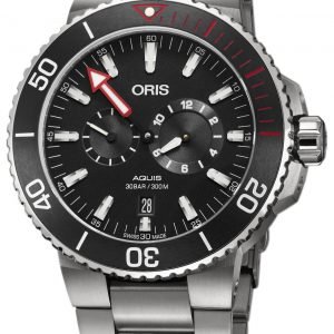 Oris Diving 01 749 7734 7154-Set Kello Musta / Titaani