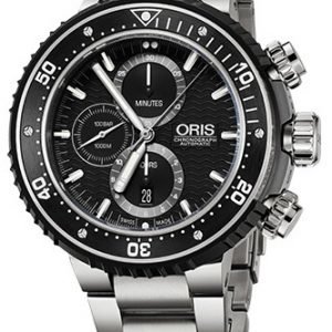 Oris Diving 01 774 7727 7154-Set Kello Musta / Titaani