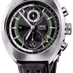 Oris Motor Sport 01 677 7619 4154-Set Kello Musta / Nahka