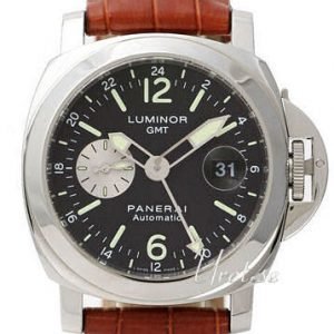 Panerai Contemporary Luminor Gmt Pam 088 Kello Musta / Nahka