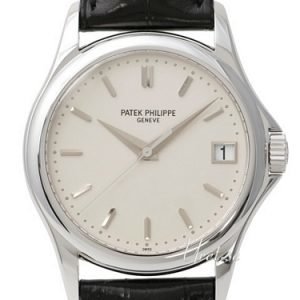Patek Philippe Calatrava 5127g/001 Kello Valkoinen / Nahka