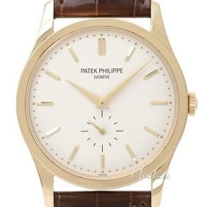 Patek Philippe Calatrava 5196j/001 Kello Valkoinen / Nahka