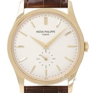 Patek Philippe Calatrava 5196j/001 Kello Valkoinen / Nahka