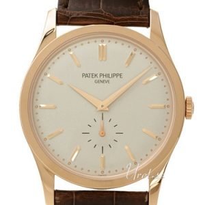 Patek Philippe Calatrava 5196r/001 Kello Valkoinen / Nahka