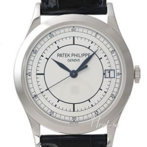 Patek Philippe Calatrava 5296g/001 Kello Hopea / Nahka