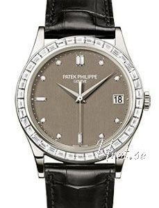 Patek Philippe Calatrava 5298p Kello Harmaa / Nahka