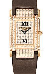 Patek Philippe Twenty~4 4910r/001 Kello Timanteilla / Satiini