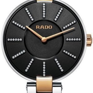 Rado Coupole R22850713 Kello Musta / Punakultasävyinen