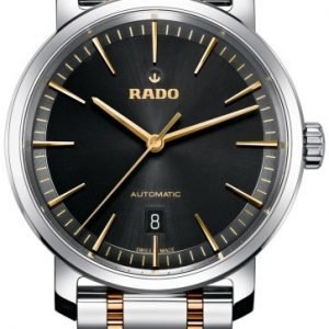 Rado Diamaster R14077163 Kello Musta / Kullansävytetty Teräs