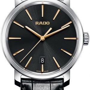 Rado Diamaster R14078165 Kello Musta / Nahka