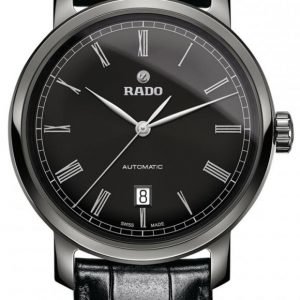 Rado Diamaster R14806156 Kello Musta / Nahka