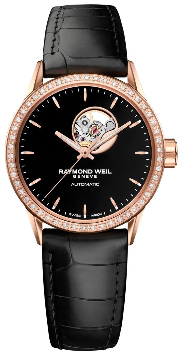 Raymond Weil Freelancer 2410-C5s-20011 Kello Musta / Nahka