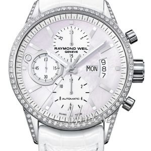 Raymond Weil Freelancer 7730-Pav-97431 Kello Pinkki / Nahka