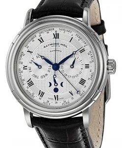 Raymond Weil Maestro 2859-Stc-00659 Kello Hopea / Nahka