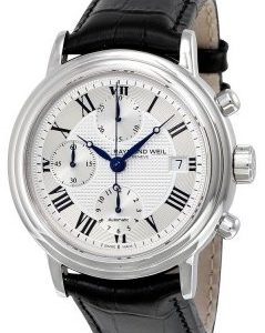 Raymond Weil Maestro 7737-Stc-00659 Kello Hopea / Nahka