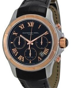 Raymond Weil Parsifal 7260-Sc5-00208 Kello Musta / Nahka