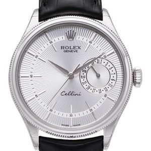 Rolex Cellini Date 50519-0006 Kello Hopea / Nahka