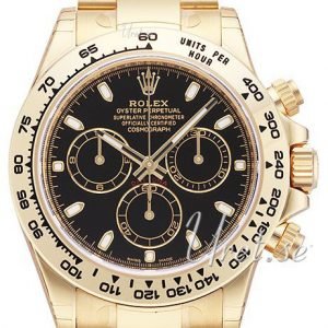 Rolex Cosmograph Daytona 116508-0004 Kello Musta / 18k