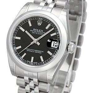 Rolex Datejust 31 178240-0016 Kello Musta / Teräs