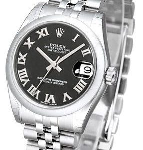 Rolex Datejust 31 178240-0035 Kello Musta / Teräs