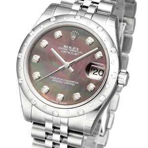 Rolex Datejust 31 178344-0008 Kello Musta / Teräs