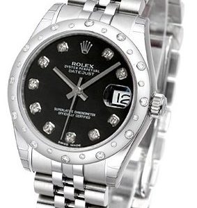 Rolex Datejust 31 178344-0062 Kello Musta / Teräs