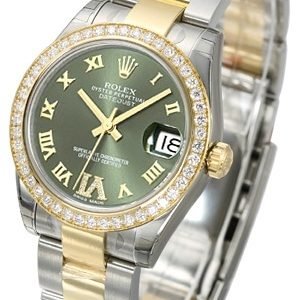 Rolex Datejust 31 178383-0043 Kello Vihreä / Teräs