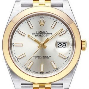 Rolex Datejust 41 126303-0002 Kello Hopea / 18k Keltakultaa