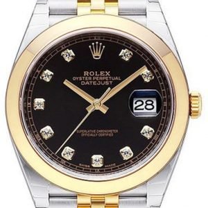 Rolex Datejust 41 126303-0006 Kello Musta / 18k Keltakultaa