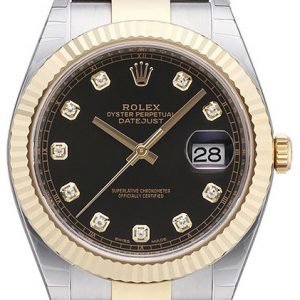 Rolex Datejust 41 126333-0005 Kello Musta / 18k Keltakultaa