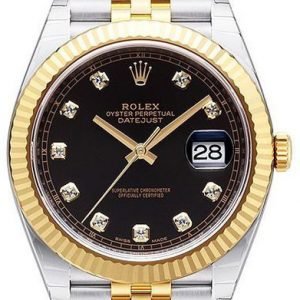 Rolex Datejust 41 126333-0006 Kello Musta / 18k Keltakultaa