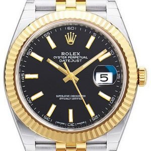 Rolex Datejust 41 126333-0014 Kello Musta / 18k Keltakultaa