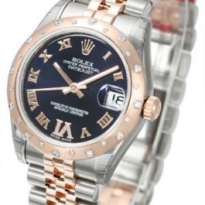 Rolex Datejust Lady 178341-0008 Kello Violetti / Teräs