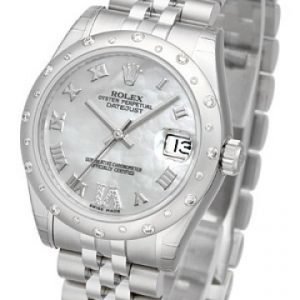 Rolex Datejust Lady 178344-0004 Kello Valkoinen / Teräs