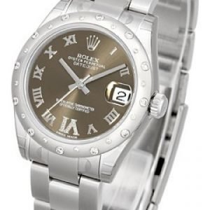 Rolex Datejust Lady 178344-0017 Kello Ruskea / Teräs