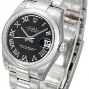 Rolex Datejust Lady 31 Mm 178240-0034 Kello Musta / Teräs