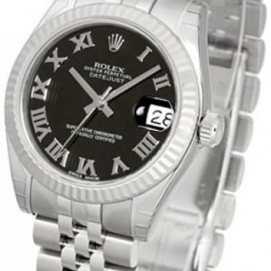 Rolex Datejust Lady 31 Mm 178274-0079 Kello Musta / Teräs