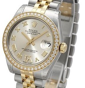 Rolex Datejust Lady 31 Mm 178383-0007 Kello Hopea / 18k