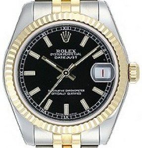 Rolex Datejust Midsize 178273-0019 Kello Musta / 18k