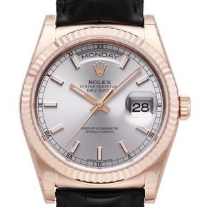 Rolex Day-Date 118135-0005 Kello Hopea / Nahka