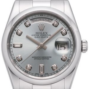 Rolex Day-Date 118206-0037 Kello Hopea / Platina