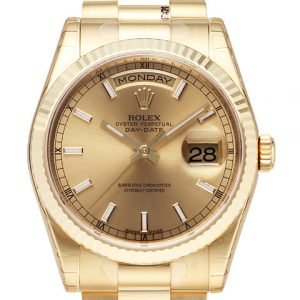 Rolex Day-Date 118238-0103 Kello Samppanja / 18k Keltakultaa