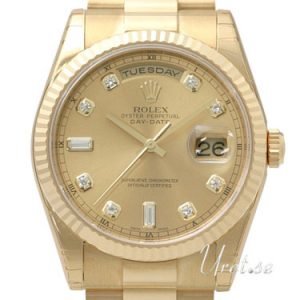 Rolex Day-Date 118238-0116 Kello Samppanja / 18k Keltakultaa