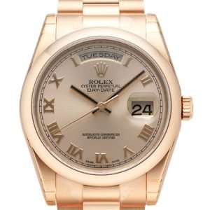 Rolex Day-Date 36 118205f-0013 Kello Samppanja / 18k Punakultaa