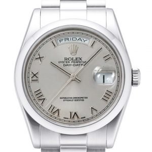 Rolex Day-Date 36 118206-0033 Kello Hopea / Platina