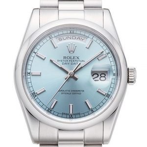 Rolex Day-Date 36 118206-0040 Kello Sininen / Platina