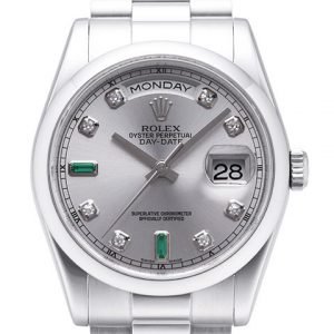 Rolex Day-Date 36 118206-0114 Kello Hopea / Platina