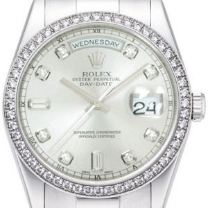 Rolex Day-Date 36 118346-0016 Kello Hopea / Platina