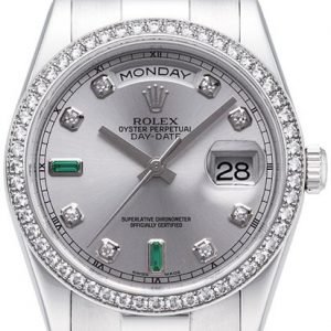 Rolex Day-Date 36 118346-0084 Kello Hopea / Platina