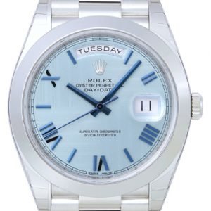 Rolex Day-Date 40 228206-0001 Kello Sininen / Platina